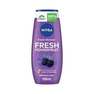 NIVEA Fresh Powerfruit Shower Gel, Wild Berry Scent, 250 ml