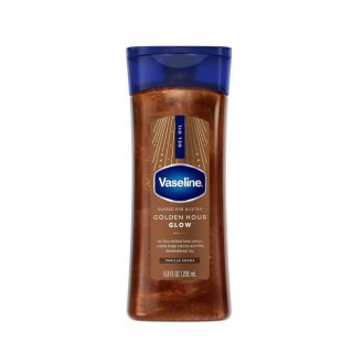 Vaseline Glazed and Glisten Golden Hour Body Gel Oil Glow Vanilla Cocoa Shimmeri