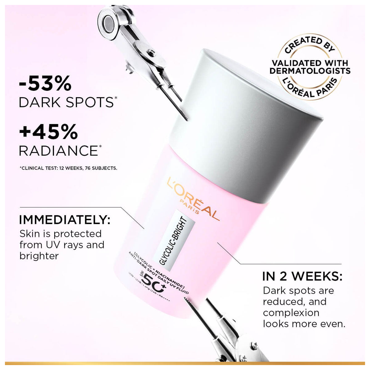 Loreal Paris Glycolic bright Anti dark Spot Daily Uv Fluid Spf50 50ml