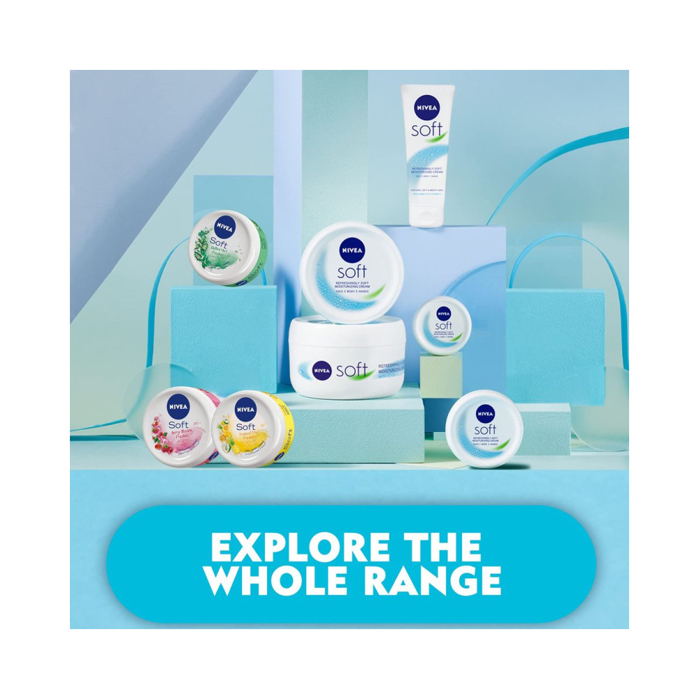 NIVEA SOFT 75ML MOISTURISING CREAM FACE/BODY/HANDS NEW TRAVEL SIZE