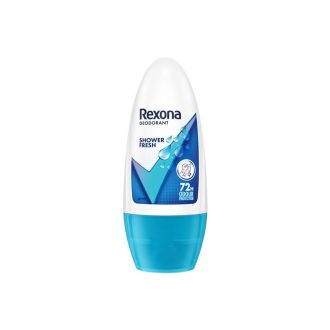 Rexona Shower Fresh Underarm Roll On Deodorant For Women, Antiperspirant, Removes Odour, Keeps Skin Fresh & Clean, Alcohol Free, Skin Friendly, 50 ml