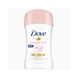 Dove Antiperspirant Deodorant Stick, for 48 hour protection, Powder Soft, alcohol free with ¼ moisturising cream, 40g