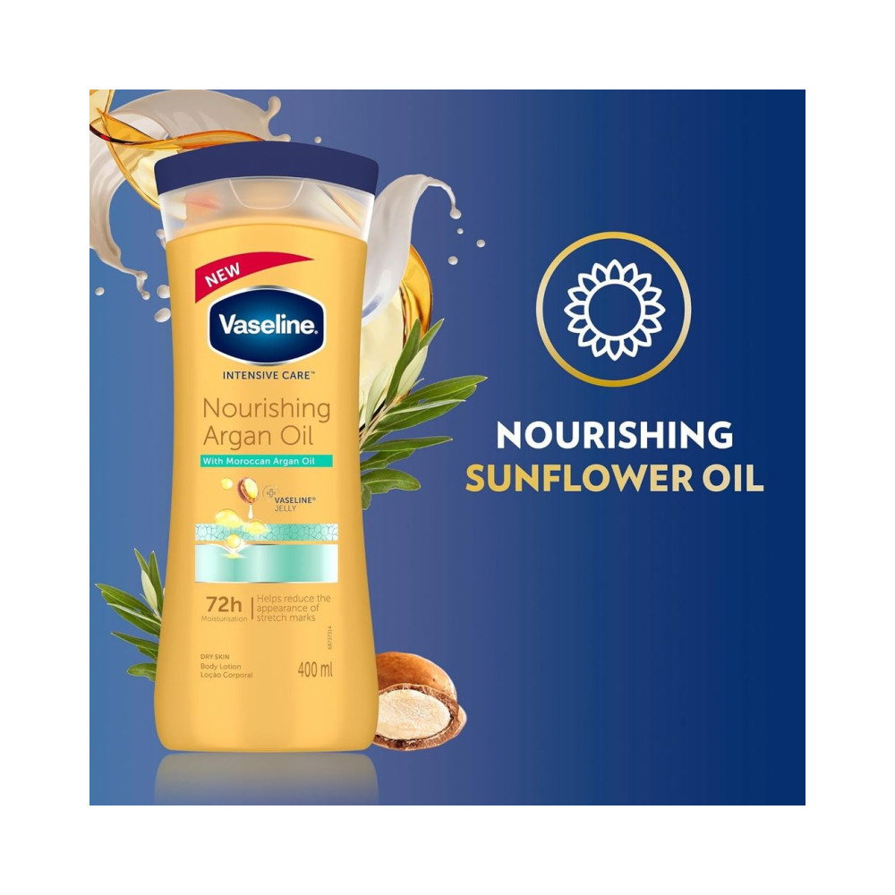 Vaseline Nourishing Argan Oil + Vaseline Body Lotion 13.5oz (400ml)
