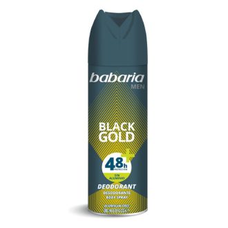 Babaria Body Spray Deodorant Black Gold Men 200ml