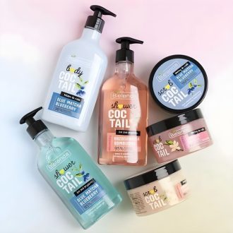 Bielenda Body Coctail Moisturizing Body Lotion Rhubarb Vanilla 95% Natural Ingredients 400ml (1)