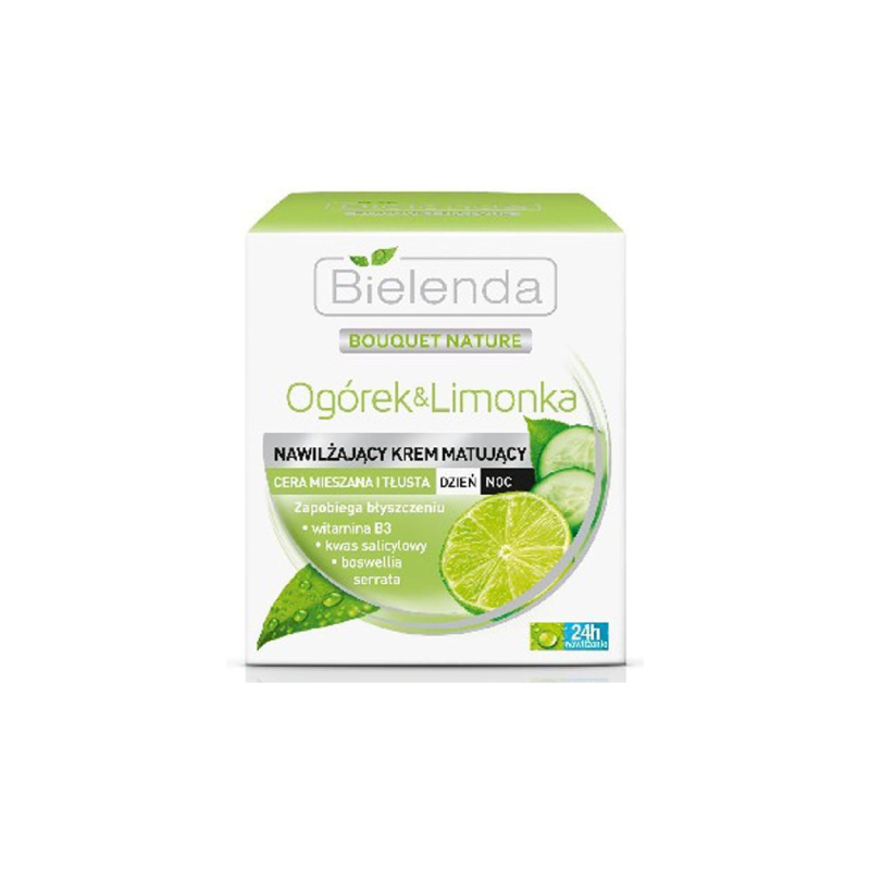 Bielenda Cucumber & Lime Mattifying Combination Oily Skin Cream Day Night 50ml (1)