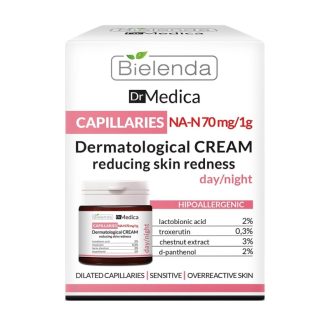 Bielenda Dr Medica Capillaries Dermatological Face Serum Reducing Skin Redness Day Night 30ml