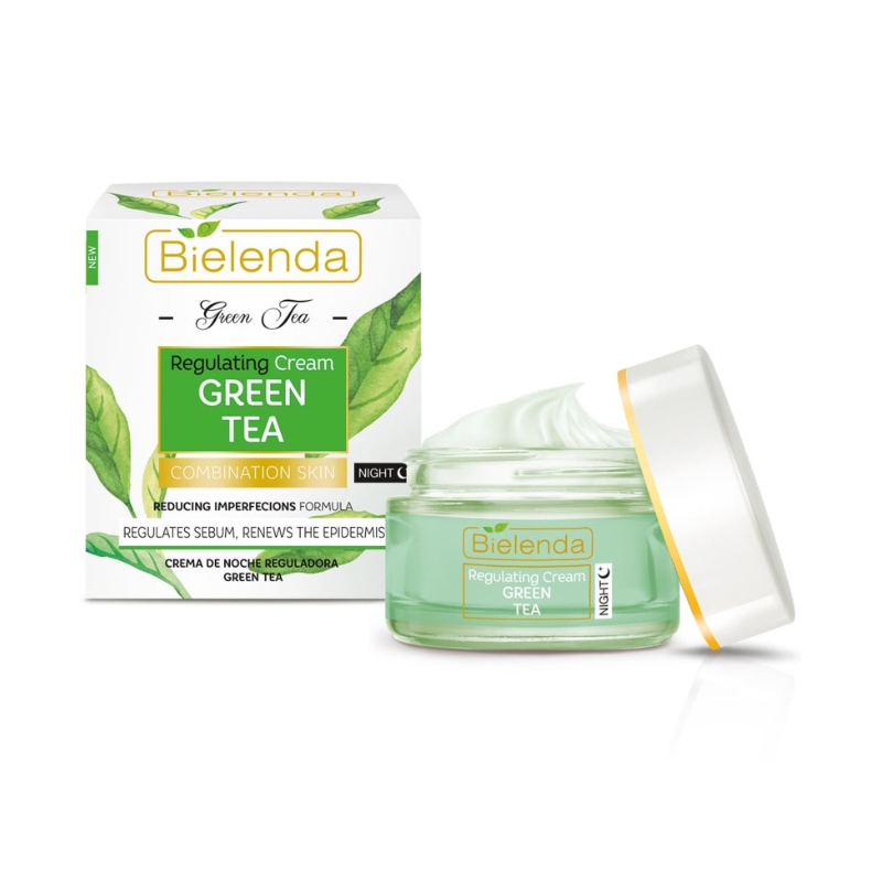 Bielenda Green Tea Regulating Face Cream for Combination Skin Night 50ml