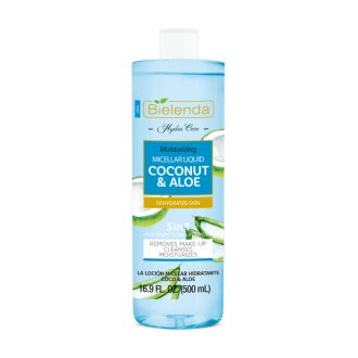 Bielenda Hydra Care Moisturising 3in1 Micellar Liquid Coconut & Aloe Dry Dehydrated Skin 500ml