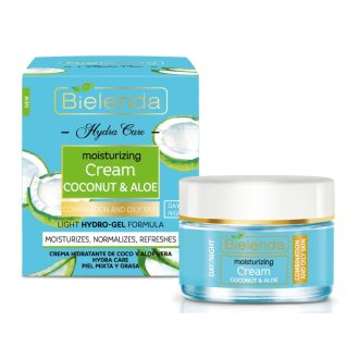 Bielenda Hydra Care Moisturising Face Cream Coconut & Aloe Combination Skin 50ml (3)