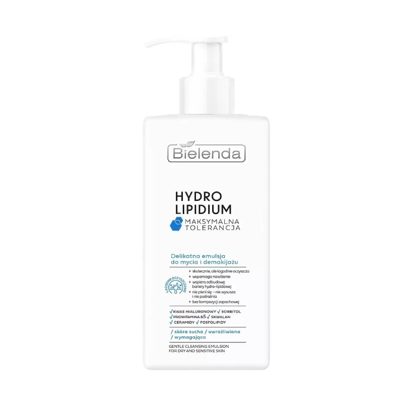 Bielenda Hydro Lipidium Maximum Tolerance Gentle Face Washing Make Up Removing Emulsion 300ml