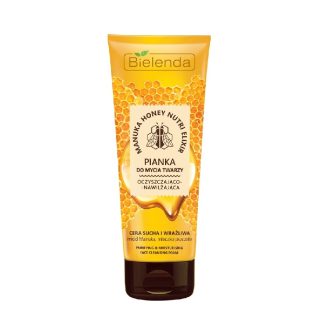 Bielenda Manuka Honey Nutri Elixir Cleansing and Moisturising Face Foam for Dry and Sensitive Skin 175g