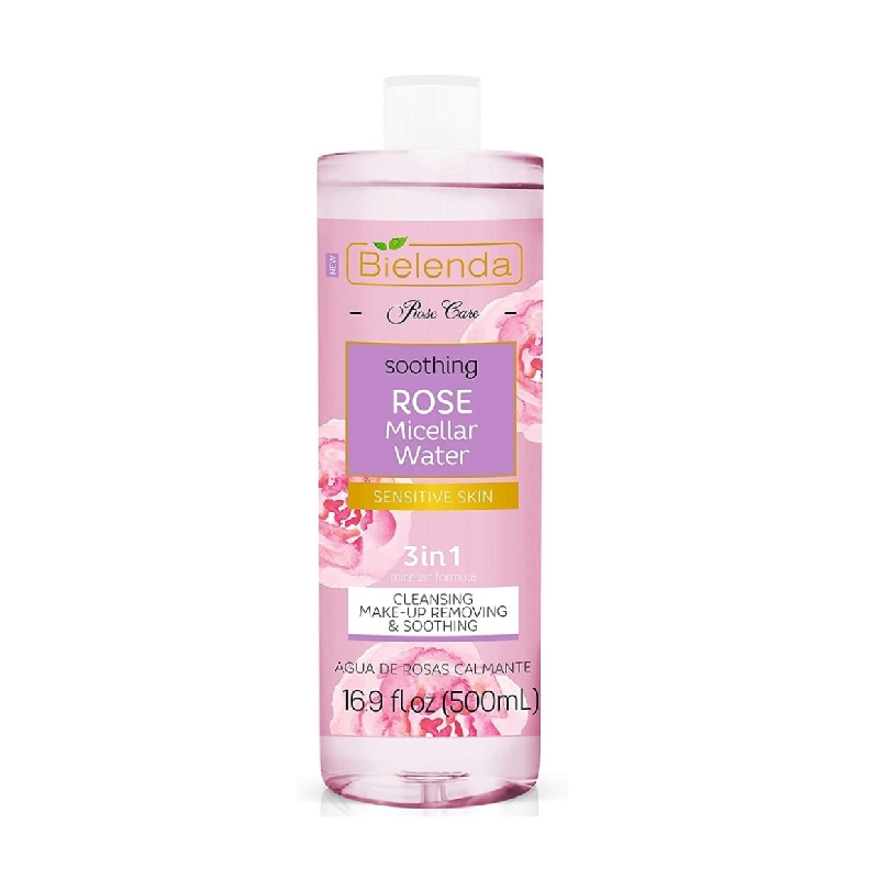 Bielenda Rose Care Soothing 3in1 Micellar Water for Dry Sensitive Skin 500ml