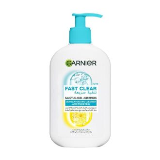 Garnier Fast Clear Gentle Cleanser Deep Hydrating Face Wash for Acne Prone Skin 250ml