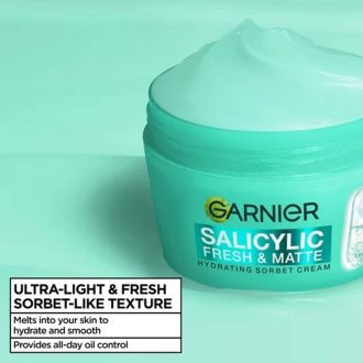 Garnier SkinActive Salicylic Fresh & Matte Cream, 48H Oil‑Free Hydration, With Niacinamide & Salicylic Acid, 85ml