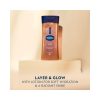 Vaseline Glazed and Glisten Sunlit Glow Body Gel Oil Vanilla Cocoa Shimmering with Ultra Hydrating Lipids and 100% Pure Cocoa Butter, 6.8 Oz