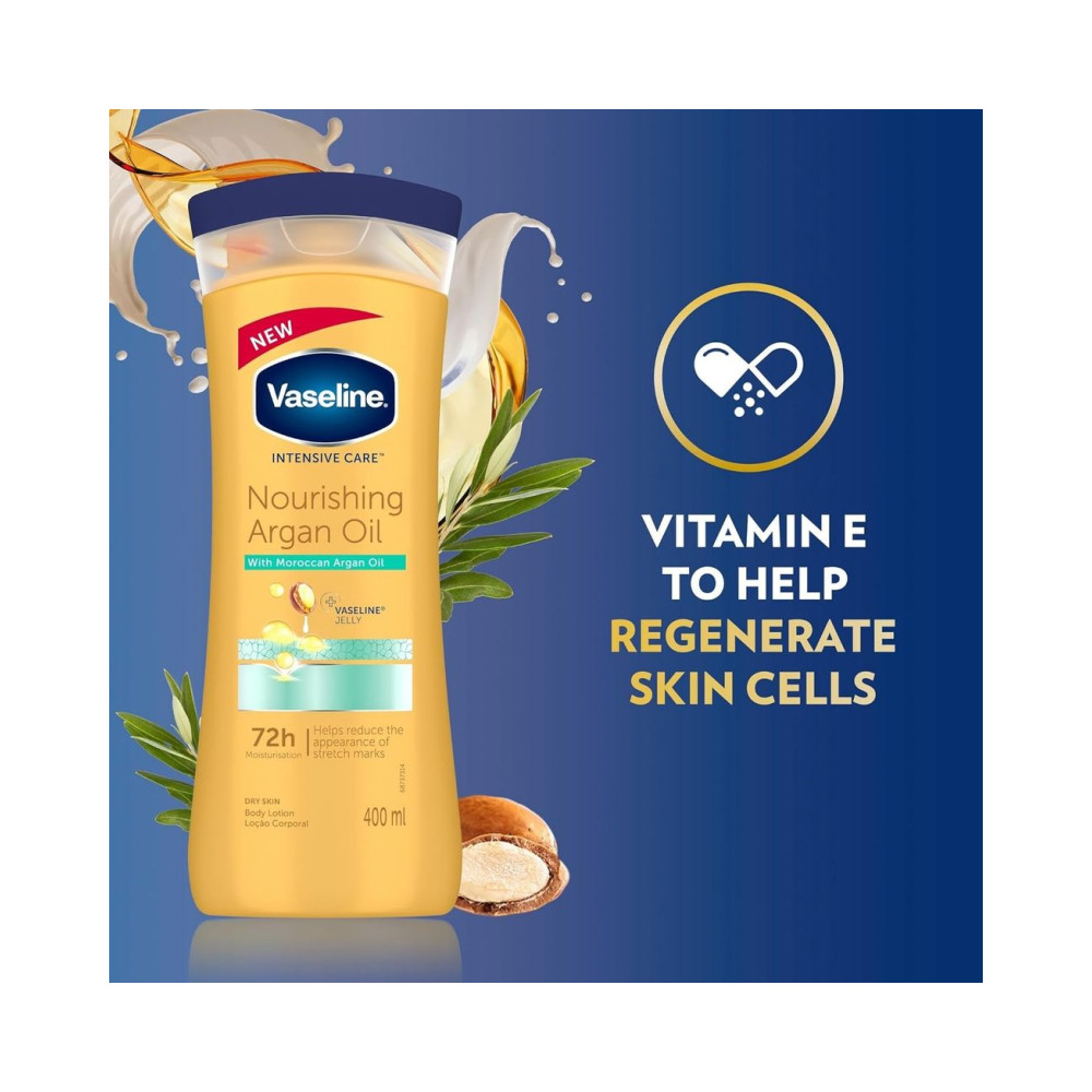 Vaseline Nourishing Argan Oil + Vaseline Body Lotion 13.5oz (400ml)