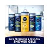 NIVEA MEN 3in1 Shower Gel Body Wash, Vitality Fresh Masculine Scent, 250ml