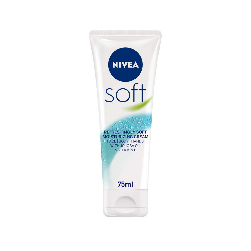 NIVEA SOFT 75ML MOISTURISING CREAM FACE/BODY/HANDS NEW TRAVEL SIZE