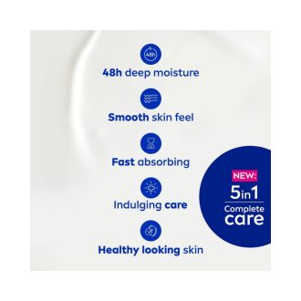 NIVEA Irresistibly Smooth Body Lotion (400ml), NIVEA Moisturiser for Dry Skin made with Deep Moisture Serum and Shea Butter, Smooth Skin NIVEA Body Lotion