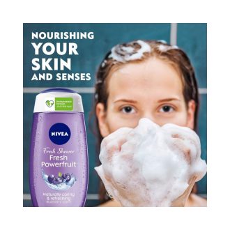 NIVEA Fresh Powerfruit Shower Gel, Wild Berry Scent, 250 ml